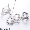 Joyería de moda cultivada perla set plata 925 (ys-2235)